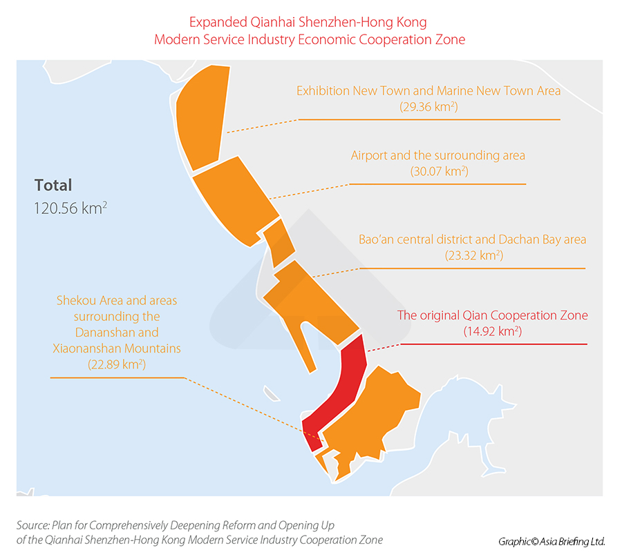 Qianhai Cooperation Zone - Expanded area map